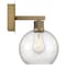 Access Lighting Port Nine Burgundy, Burgundy LED Wall Sconce, Antique Brushed Brass Finish, Seeded Glass 63145LEDDLP-ABB/SDG - alternate 3